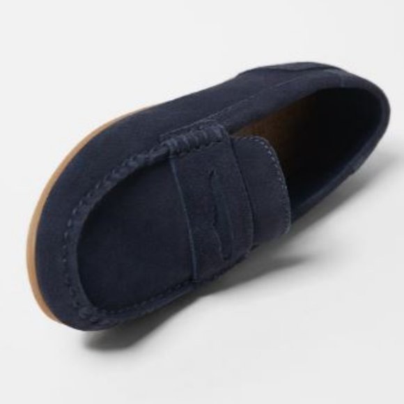 Zara Kids Leather Loafers Like New Dressy Size: EU 29 / US 11.5 Navy - Picture 4 of 8